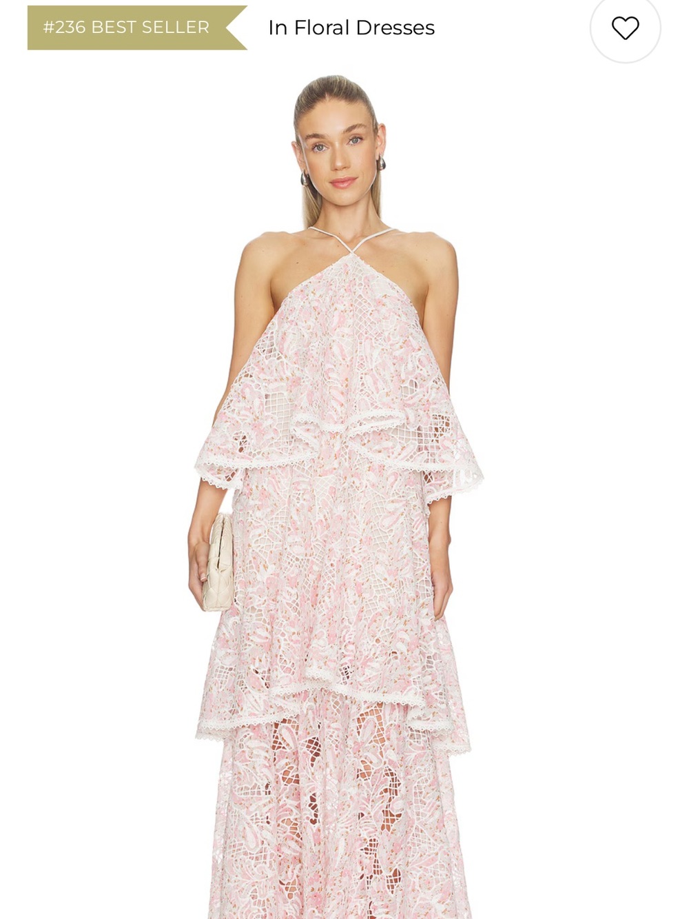 Elliat - Valencia Tiered Gown in Pink Multi